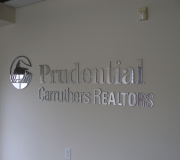 Sign letters of Prudential Realtors